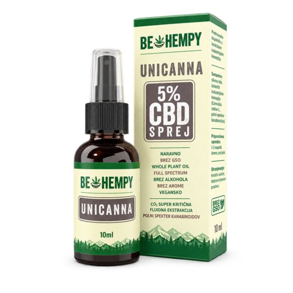 UniCanna 5 % CBD pršilo, 10 ml